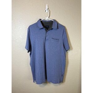 7 Diamonds Orchard Polo Shirt Men's Short Sleeve Blue Gray Trim Casual